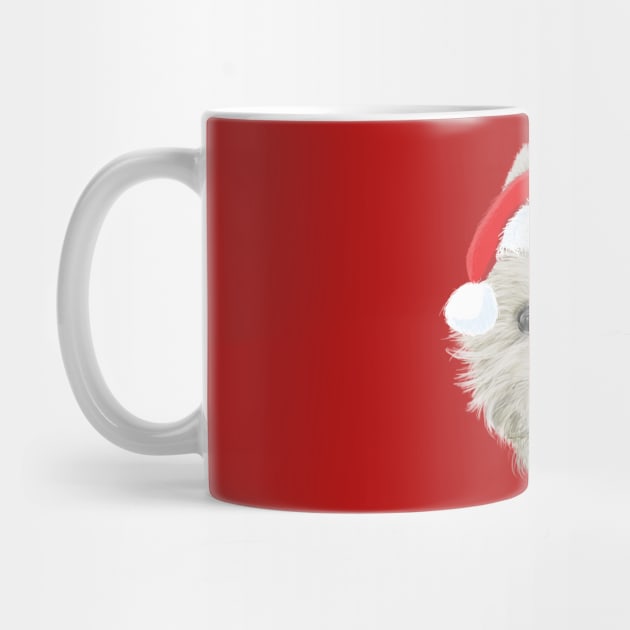 West Highland Terrier Christmas Santa Hat by brodyquixote